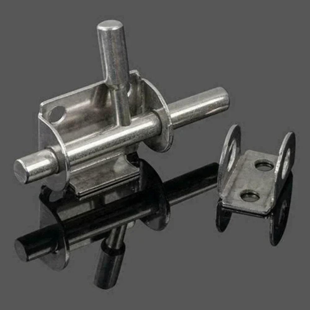 1 Set Door Latch Solid Sliding Bolts Hasp Home Hardware Gate Safety Toilet Door Lock Home Accessories