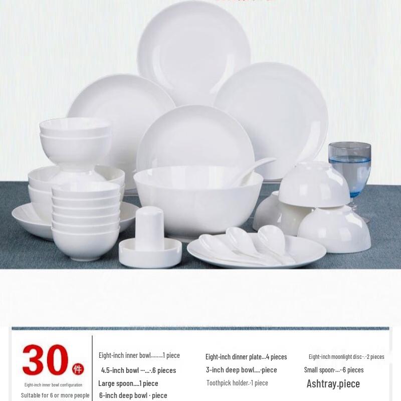 

Ru Han 30-Piece Bone China Dinnerware Set