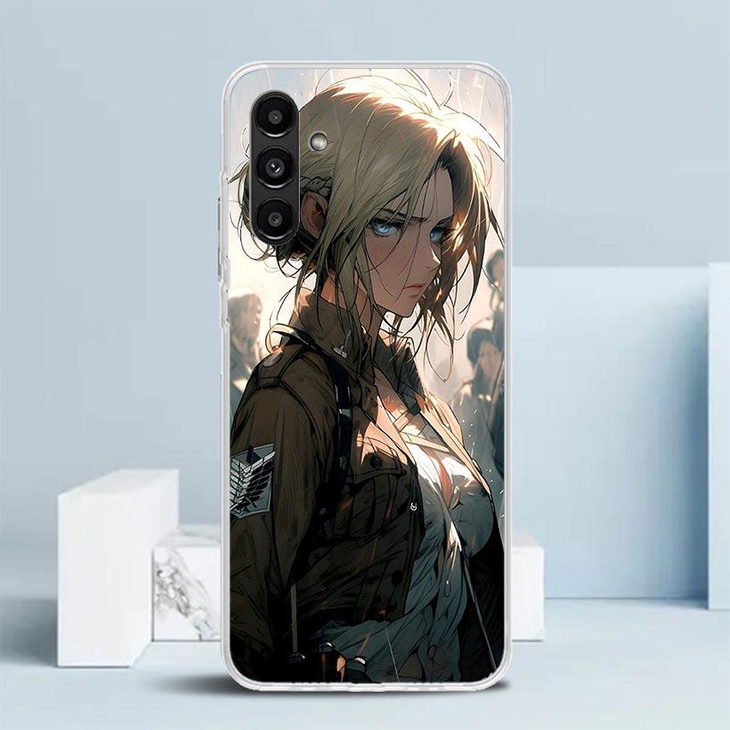 

A-Attack on T-Titan Annie Mikasa Cover for Samsung Galaxy A17 A37 A57 A16 A26 A36 A56 A15 A14 A55 Phone Case A13 A53 A25 A35 A24 Samsung A13