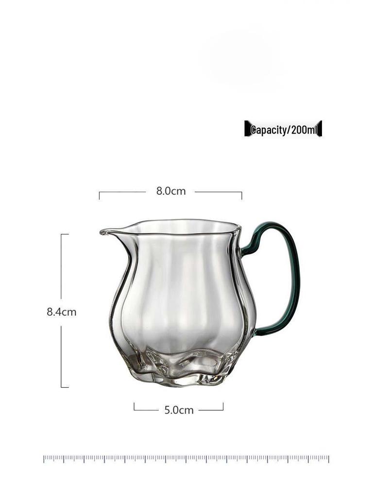 200ml Japanese Tea Fair Cup - Glass Serving Pitcher for Kung Fu Tea Ceremony