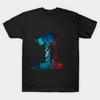 Asian Size Men Black Print T-shirt 001 No-Cut Heat Transfer Print Cotton Tshirt