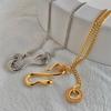 Light Luxury Personality Niche Tide Cool Full Diamond Ring Snake Necklace Neutral Simple Collarbone Neck Chain Fashion Pendant