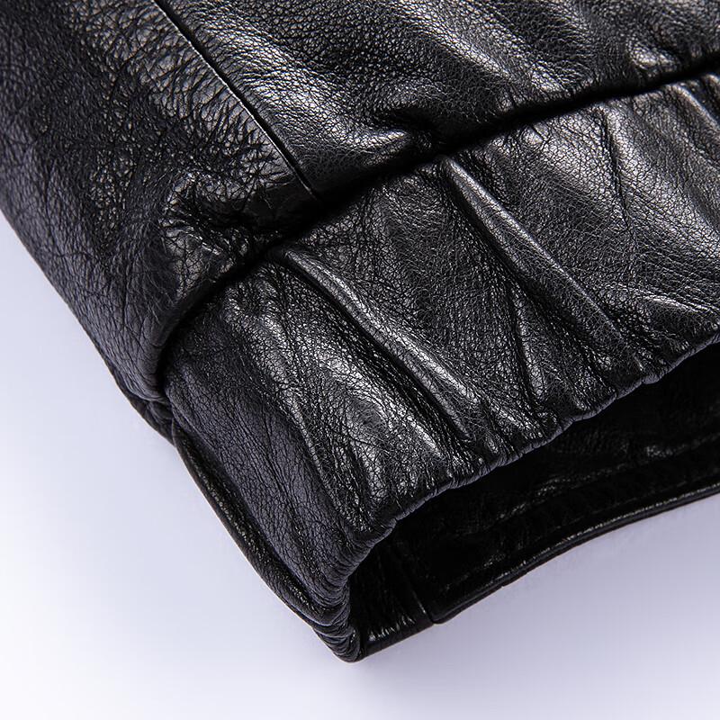 FAPAI Men's Nubuck Leather Stand Collar Jacket