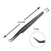 Precision Gold Stainless Steel Eyelash Tweezers - High-Quality Feather Clip for Blooming and Grafting False Eyelashes