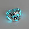 Punk Fashion Personality Luminous Dragon Rings Gothic Adjustable Men Rings Unique Boys Jewellery Vintage Halloween Wholesale