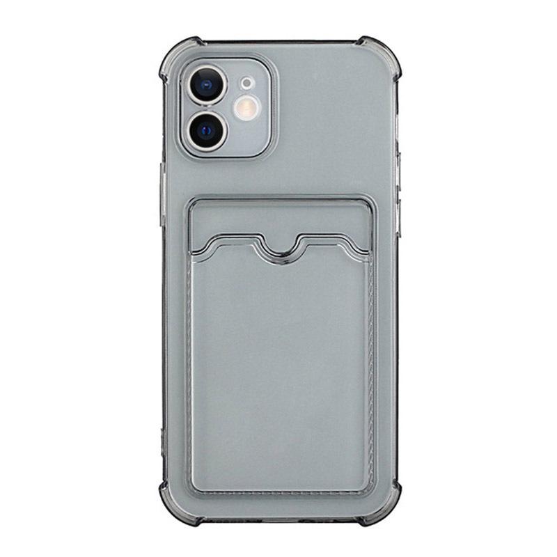 Carcasă de telefon cu suport transparent pentru carduri din silicon Pentru Iphone 17 16 15 13 X