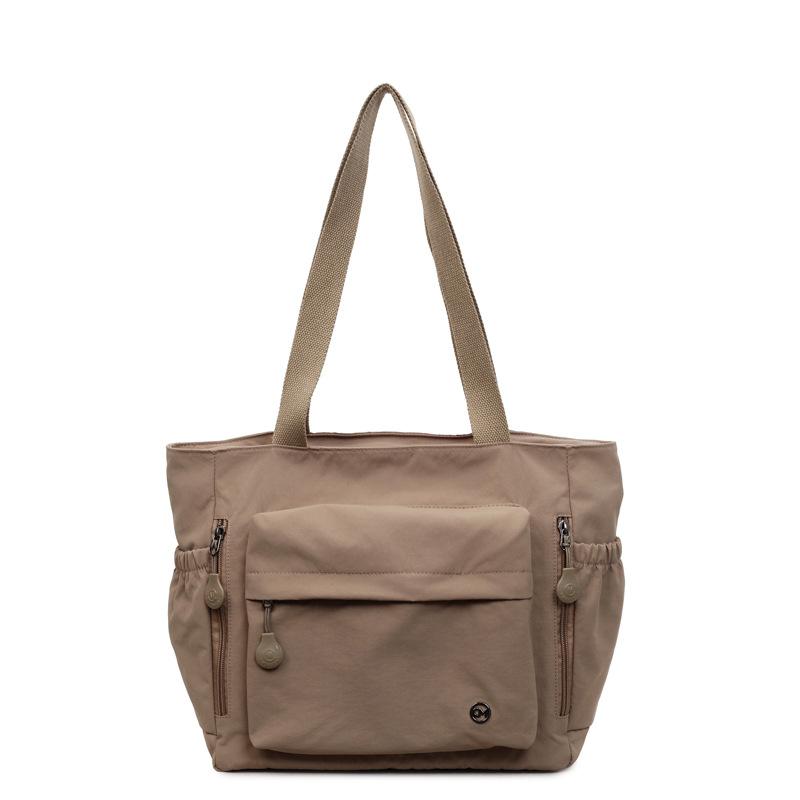 

Canvas bag women s large-capacity autumn and winter versatile simple shoulder bag college students class commuting tote bag хаки