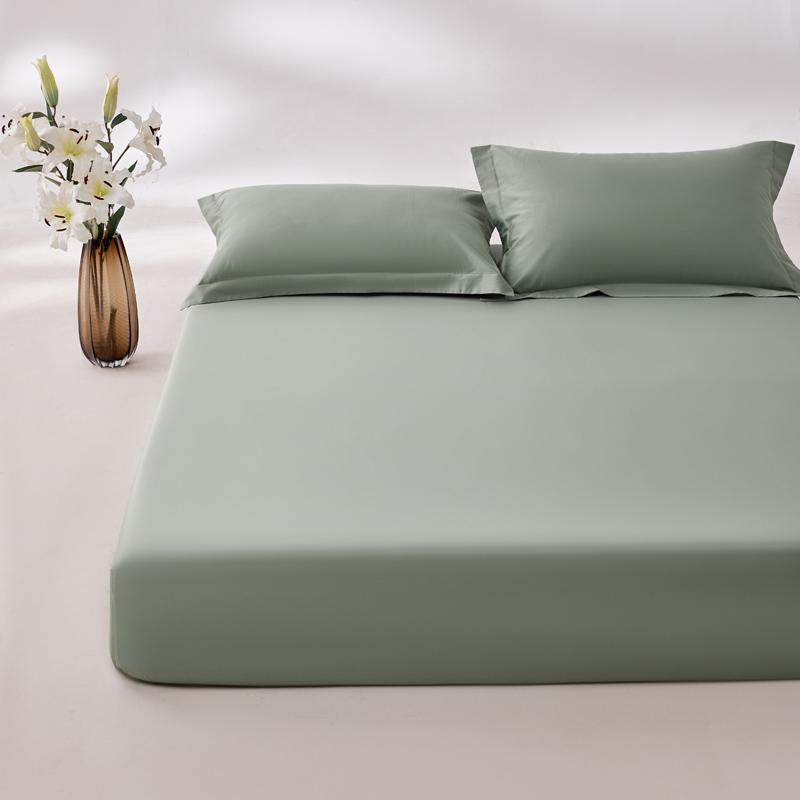 

Мягкая простыня на резинке из египетского хлопка, роскошный чехол для матраса из 100% хлопка, покрывало, чехол для матраса с резинкой, мягкий, нескользящий 90x190x30cm мятный зеленый