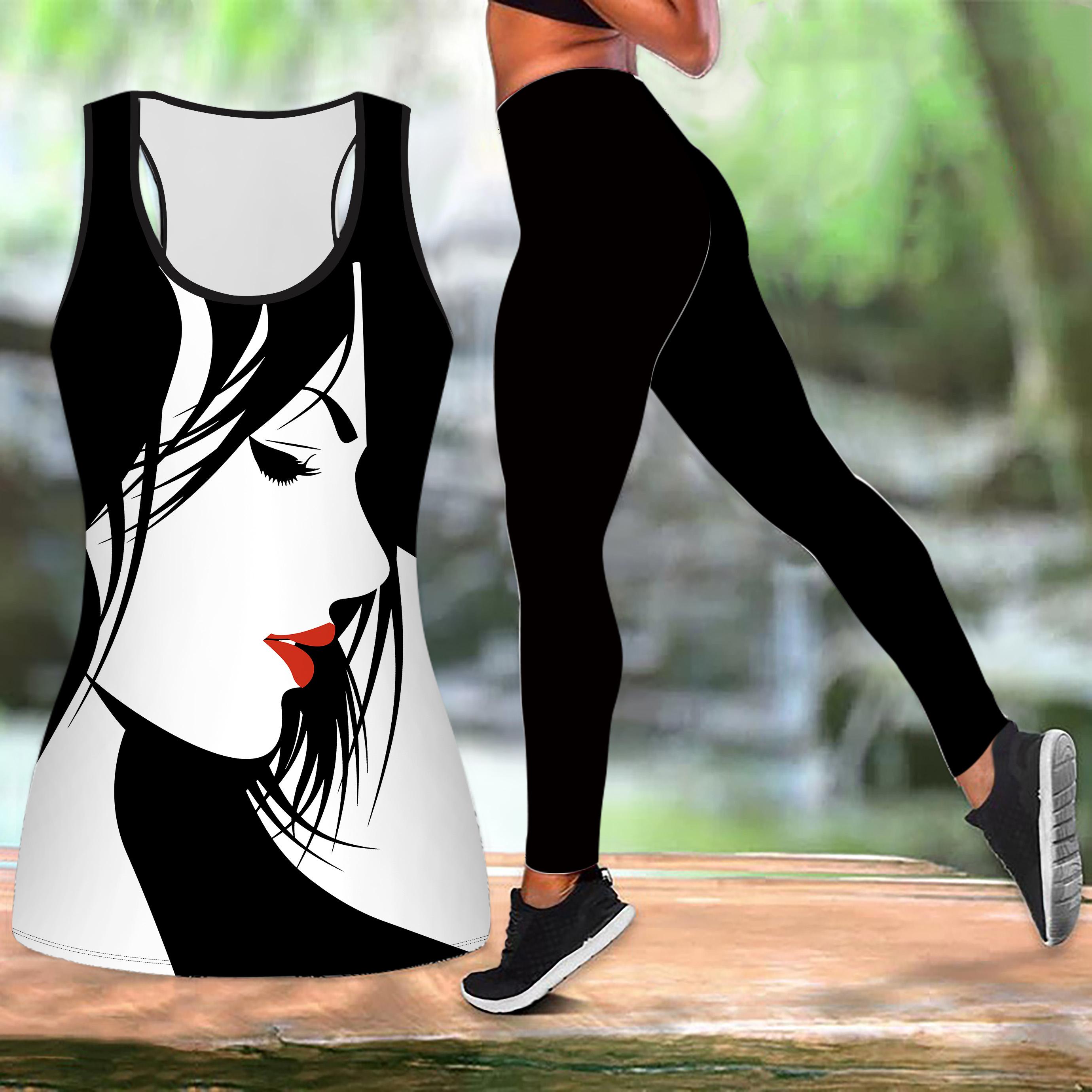 

Красивый женский принт для йоги, женский модный спортивный леггинс для тренировок, повседневный спортивный комплект для йоги, спортивный костюм 8XL