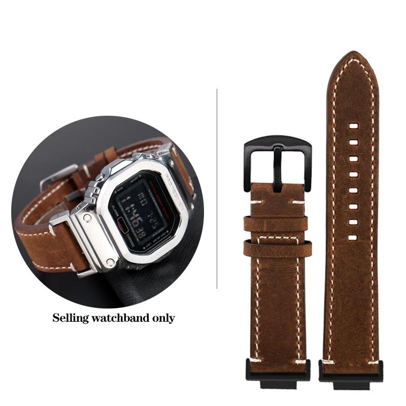 

DW-5600 Винтажный кожаный ремешок для часов G-SHOCK Casio DW5600 GW-B5600 GW-M5610 GA 110 120 GA2100 Браслет Ремешок для часов 16mm