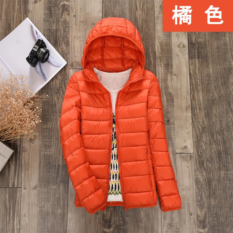 2024 Autumn and Winter New Women's Hooded Light Down Jacket Short Casual Thin Down Jacket Large Size Winter Clothing