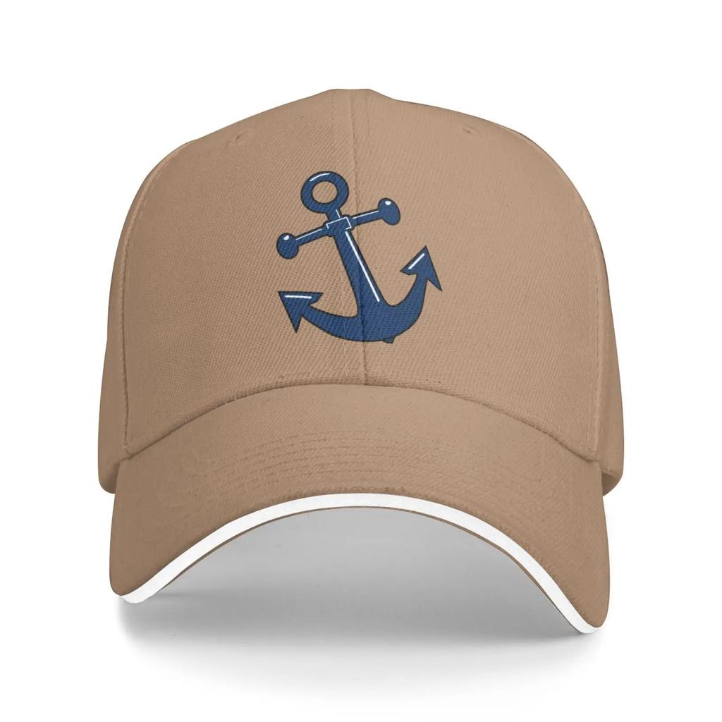 Anchor Print Baseball Cap Unisex Adjustable Sandwich Hat Vintage Outdoor Summer Travel Sun Snapback Cap Cap for Women for Man