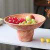 Vintage Style Fruit Tray Resin Nut Snack Plate High Foot Tray Storage Ornaments New House Living Room Coffee Table Storage Tray