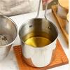 304 Stainless Steel High Deep Pot Auxiliary Food Pot with Strainer Oil Basket Oil Saving Small Fryer