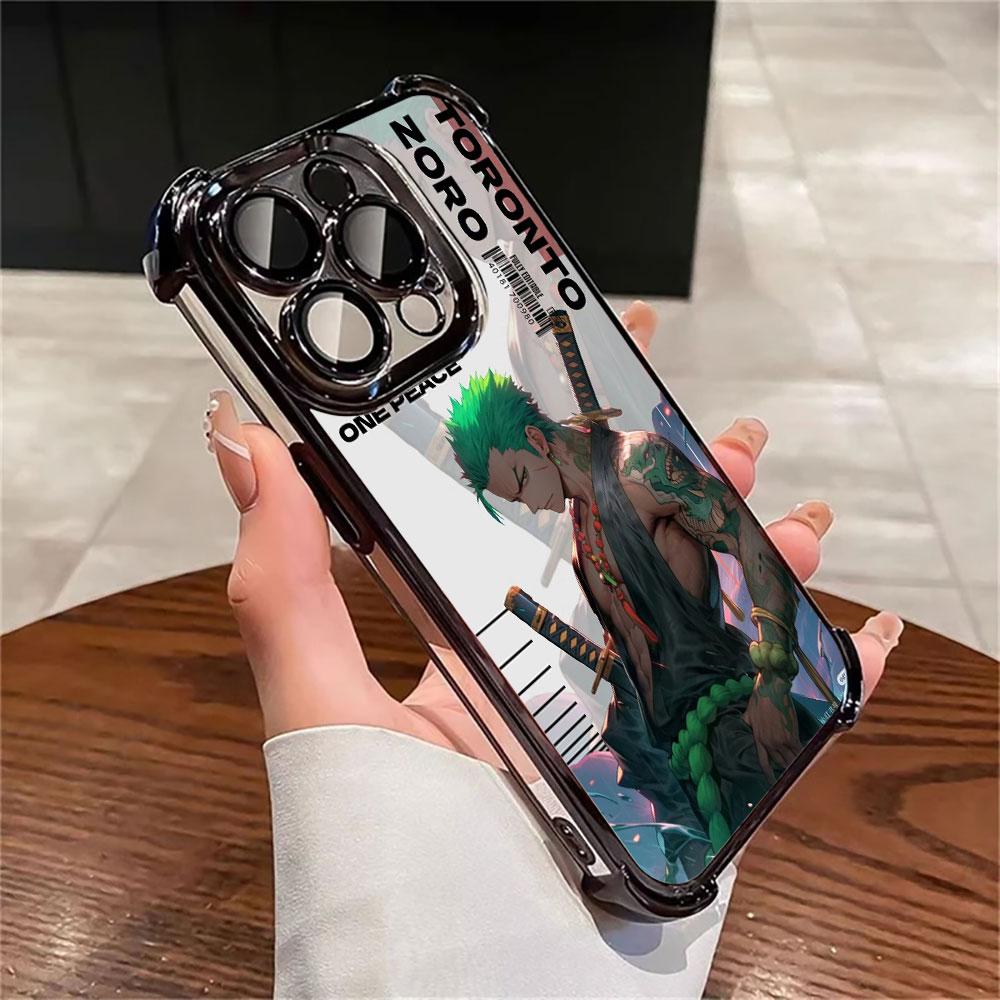 Cool One Piece Roronoa Zoro Custodia Per iPhone 18 17 Pro 16 15 14 13 12 11 Pro Max Cover 17 Plus 17E 16E 17Air Silicone Custodia Telefono