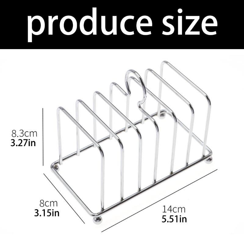Square Bread Rack, Metal Toast Holder Stand with Divider Frame and Handle for Breakfast Tables, Meal Table Use, and Family Bread Serving