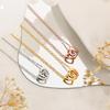 Korean-Style Heart-Shaped Clavicle Chain: Versatile Titanium Steel Necklace with Double Ring Design