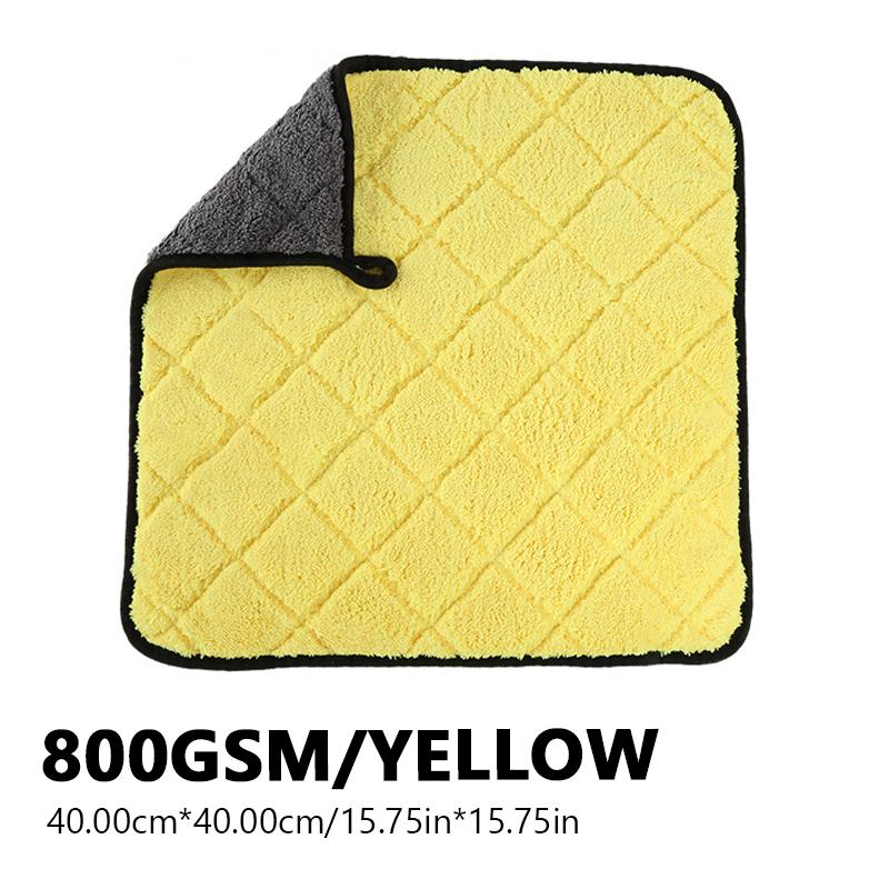 SEAMETAL 800GSM Car Microfiber Cleaning Towel Super Absorbent Drying Auto Detail Clean Towel 1PC