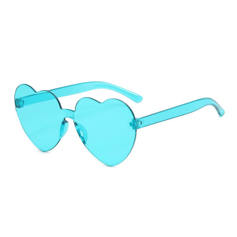 Heart-Shaped Sunglasses Kids Girl Boy Jelly Colored Love Sunglasses Children Pc Lens For Summer Beach Outdoor Activities