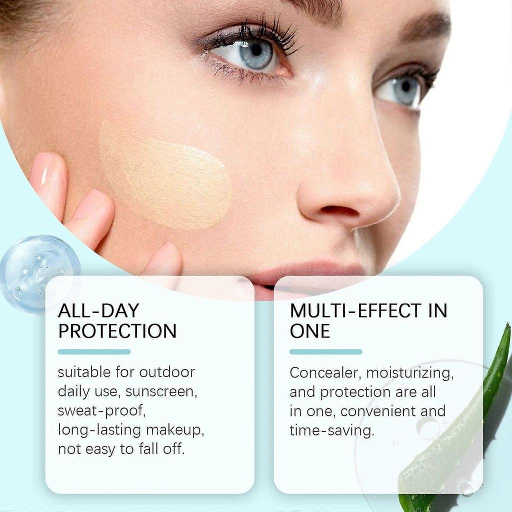 Limited time!!Zephoco Ivory White Moisturizing Foundation Is A Gentle, Nourishing, Light And Thin Makeup Matte, Clear And Protective Foundation