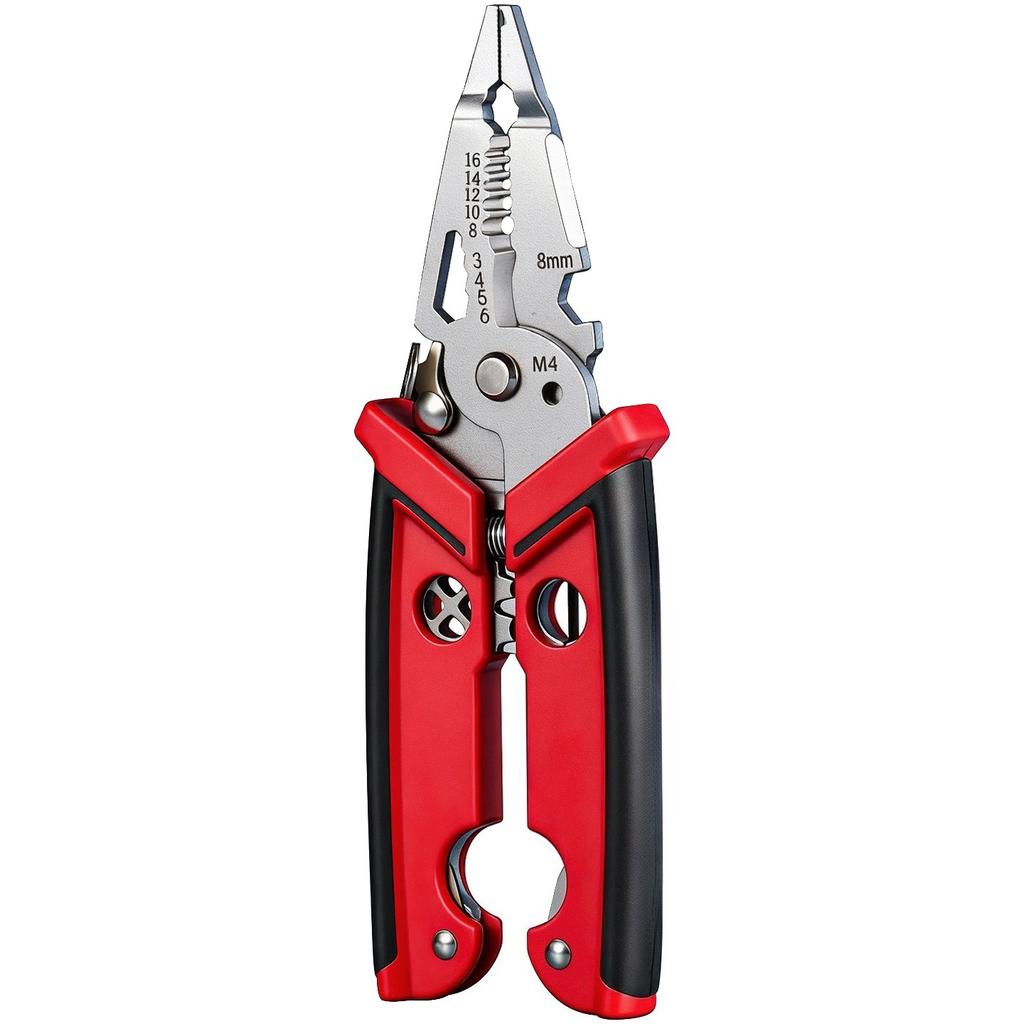 Multi Purpose Wire Stripping Pliers Manual Wire Pressing And Splitting Multifunctional Electrician Pliers For Wire Cutting.
