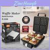 4-Scheiben Antihaft-Waffelautomat Doppelseitige Heizung Temperaturregelung Pfannkuchen Eierkuchen Backmaschine