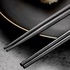 1 Pair Black Gold Disposable Sushi Chopsticks With Box