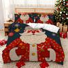 3D Digital Printed Bedding Two Three Piece Santa Polyester Quilt Set