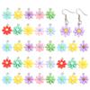 10pcs/Lot Resin Daisy Flower Pendant Colorful Glossy Surface Flower Charm For Jewelry Making DIY Keychain Earring Charm Pendant