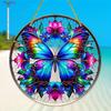 Acrylic Butterfly Round Sun Catcher, Window Porch Garden Hanging Decor, Four Seasons Decoration, Novelty Home Decor
