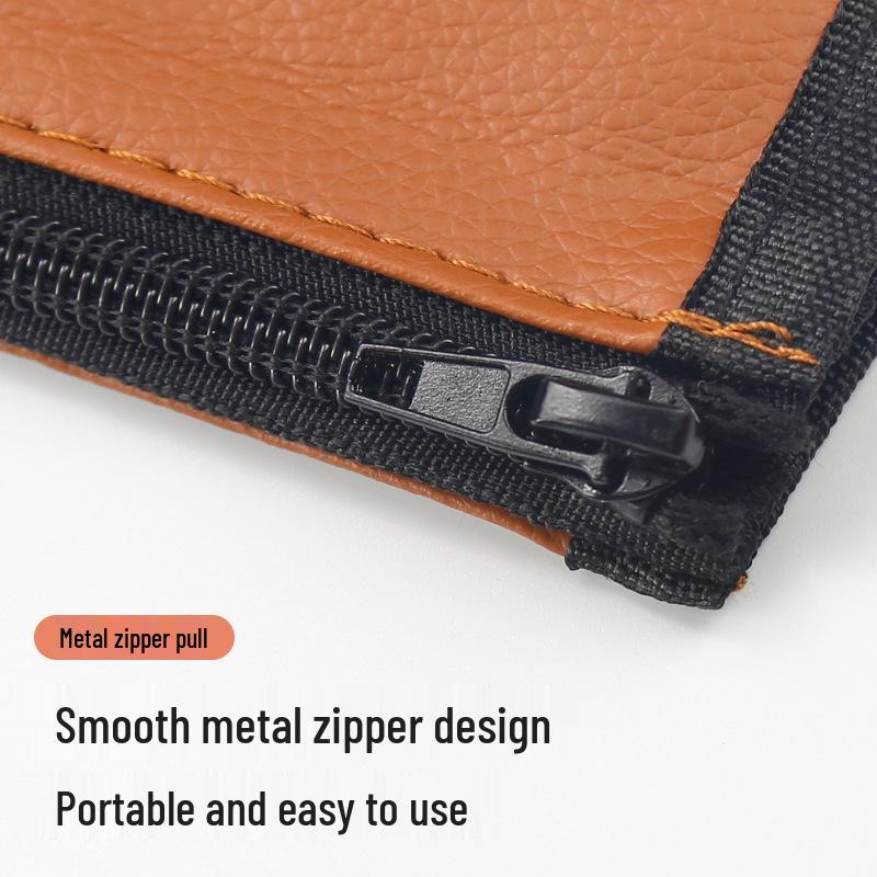 Universal PU Leather Stroller Handlebar Cover: Washable Zipper Style Protective Sleeve