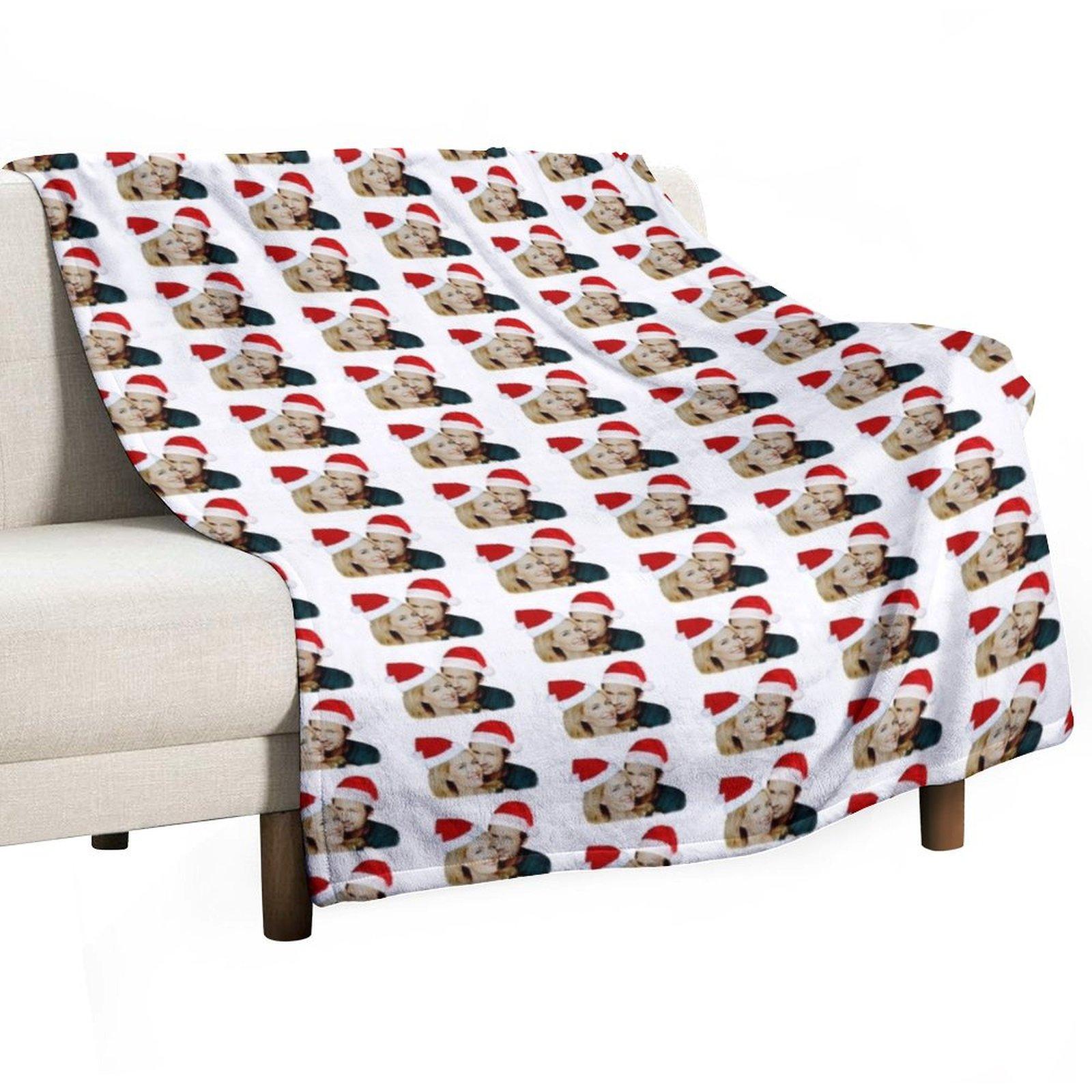 Gillian and David - Christmas edition Throw Blanket Soft Soft Plush Plaid Luxury Brand blankets ands Blankets 30x40in