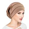 Muslim Women Stretch Sleep Chemo Hat Cotton Beanie Sleep Hijab Turban Headwear Cap Head Wrap for Cancer Hair Loss Accessories