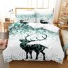 Deer Duvet Cover Set King Polyester Bedding Set For Kid Children Gift Bedding Set 3D Animal Giraffe Purple Theme Comforter Cover