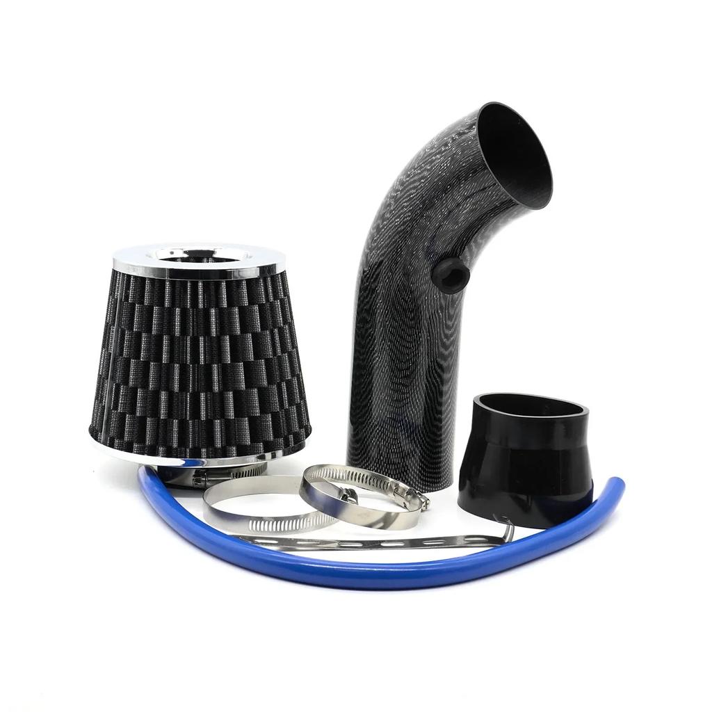 76mm Auto Umgerüstet Winter Pilzkopf Luftfilter Ansaugrohr Filter High Flow Hoch Kaltluftfilter Aluminium Rohr Kit