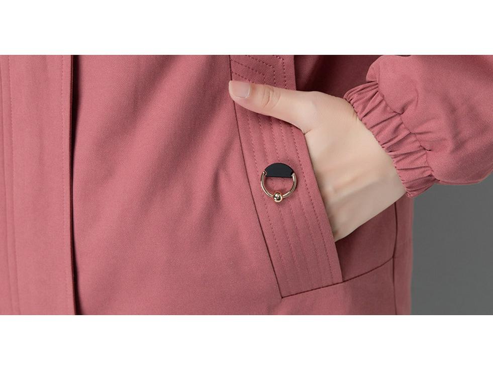 2025 New Plus Size Mid-Length Autumn Winter Velvet Coat for Middle-Aged & Elderly Women - Fashionable Casual Cotton-Padded Jacket