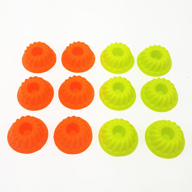 Kuchen Schablone 12 Teil/los 3D Silikon Muffin Kuchen Tassen Cupcake Form Backen Werkzeuge Kuchen Dekorieren Werkzeuge