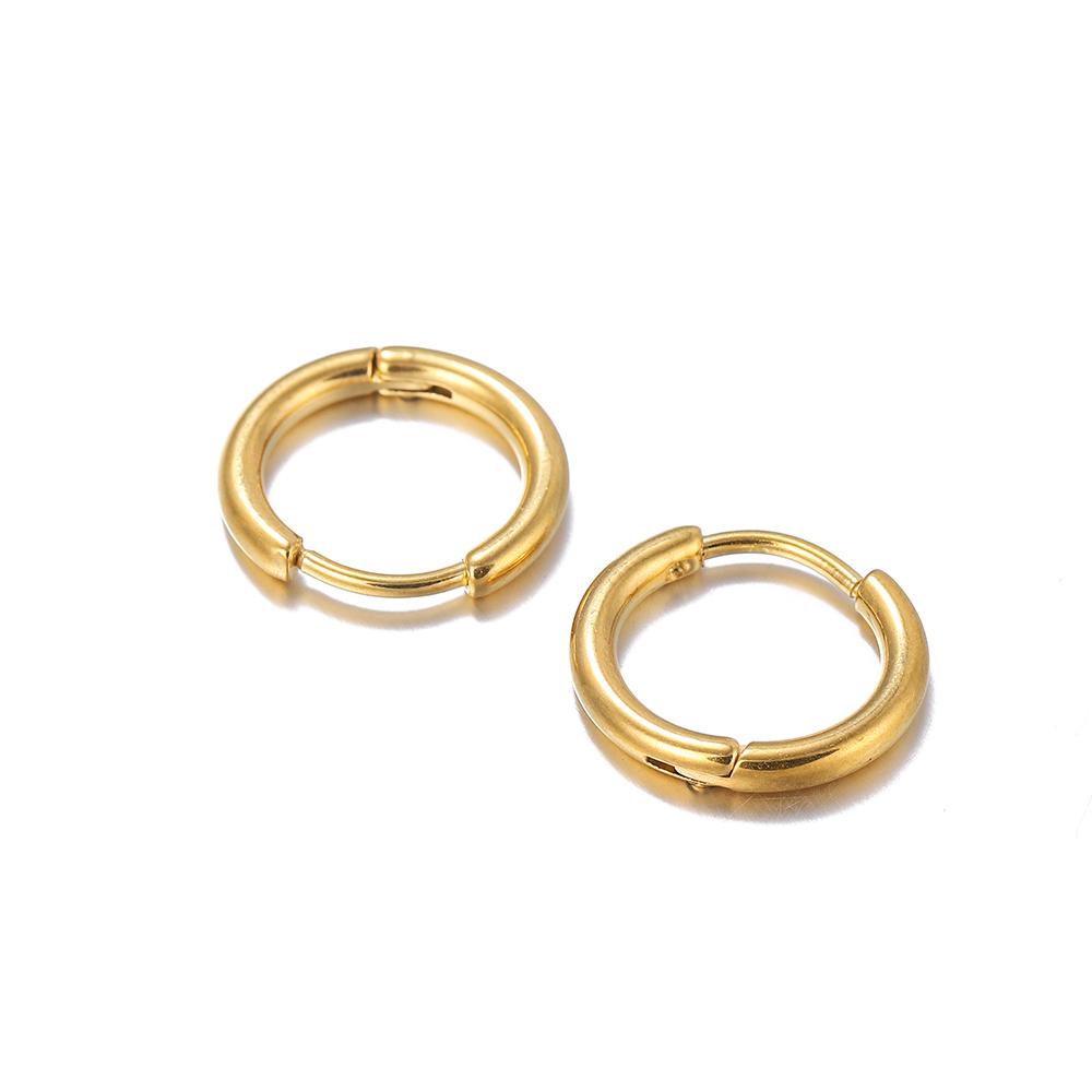 

10 шт./лот Серьги-кольца из нержавеющей стали Золотистого цвета Круглые Геометрические серьги Фианитовые элементы для изготовления серег своими руками 8mm