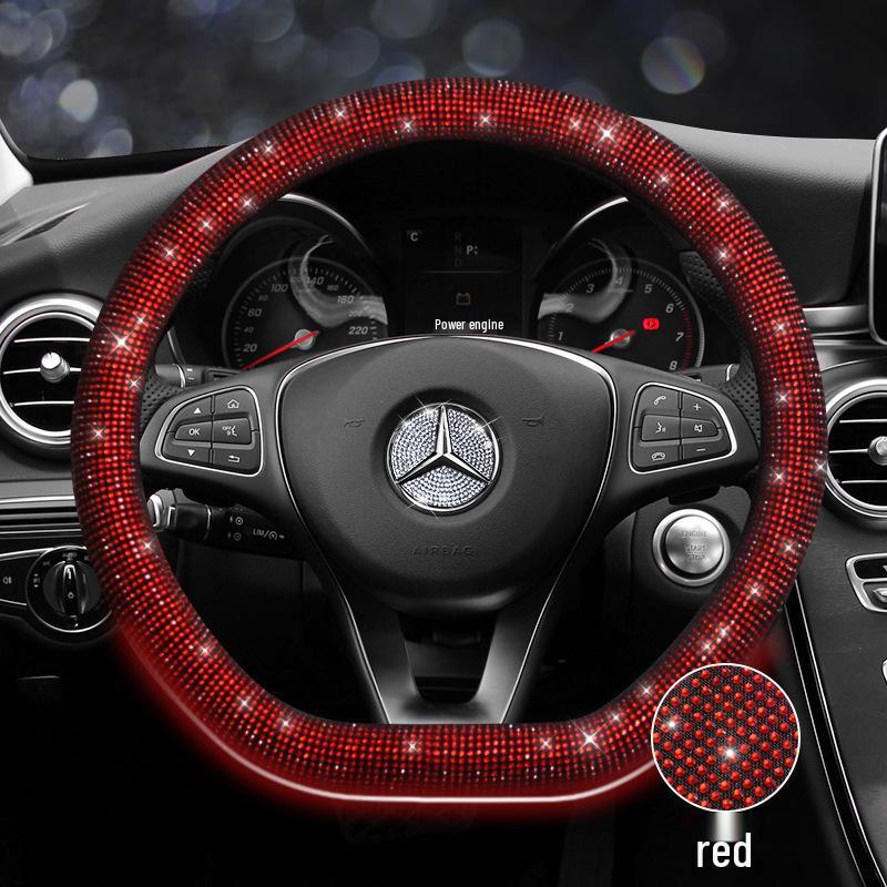 Red Diamond Auto Lendenstütze & Nackenkissen Set - Robuste eingelegte Edelsteine