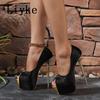 Fashion Liyke Sexy Peep Toe Party Nachtclub Stripper Pole Dance High Heels Wedding Prom Shoes Stiletto Women Platform Pumps Size 34-45