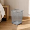 Quadratischer konischer Netz-Mülleimer, belüftet, 14 Liter, Metall-Abfalleimer, kompakt