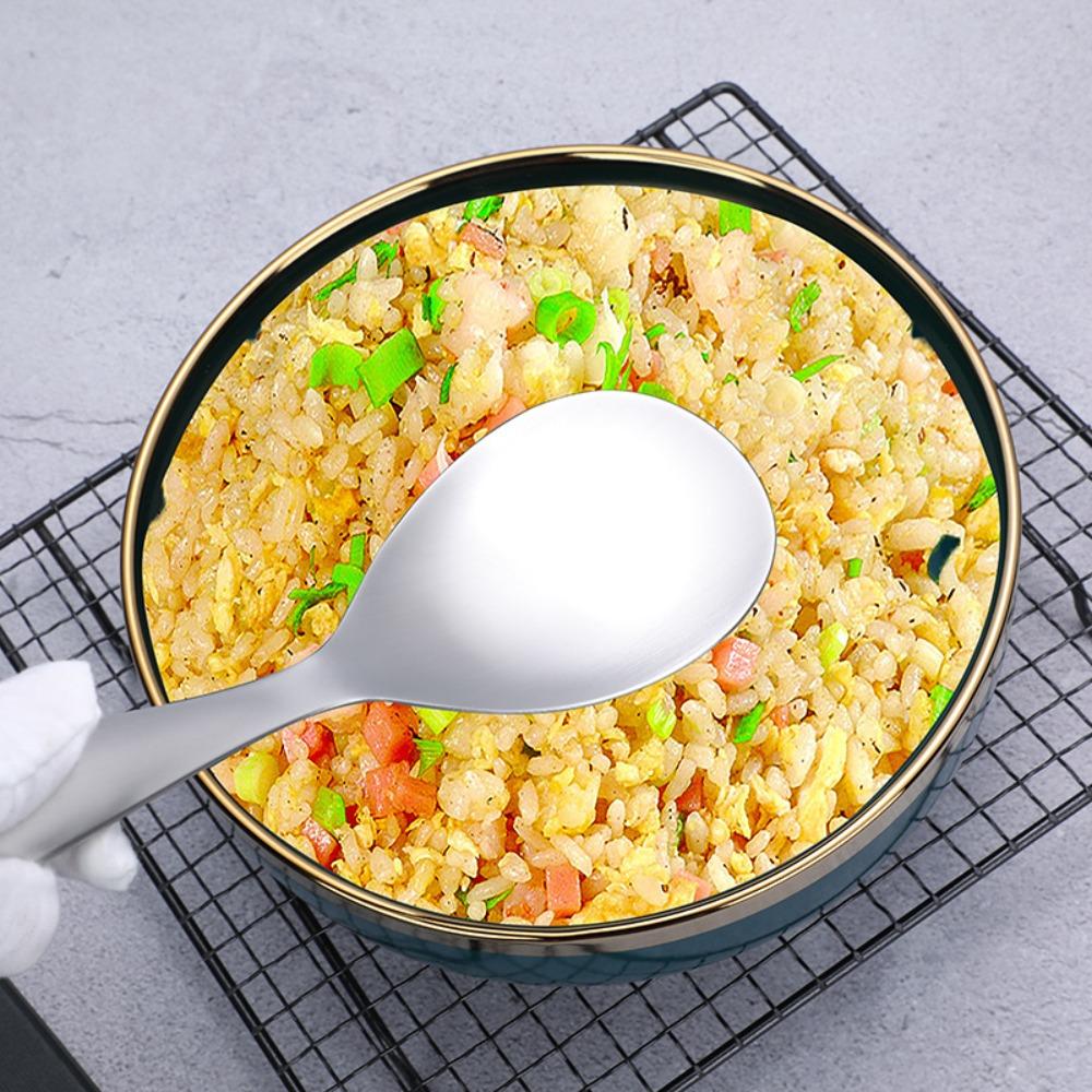 Deepen Rice Paddle Thicken Serving Spoon Kitchen Utensils Stainless Steel Rice Spoon  Household