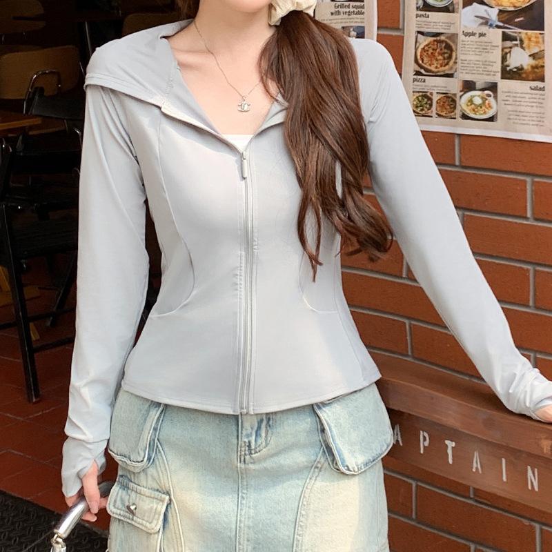 

Желтая толстовка с капюшоном для защиты от солнца, женская летняя новинка, защита от УФ-лучей, уличная приталенная легкая куртка-кардиган с длинными рукавами 2XL