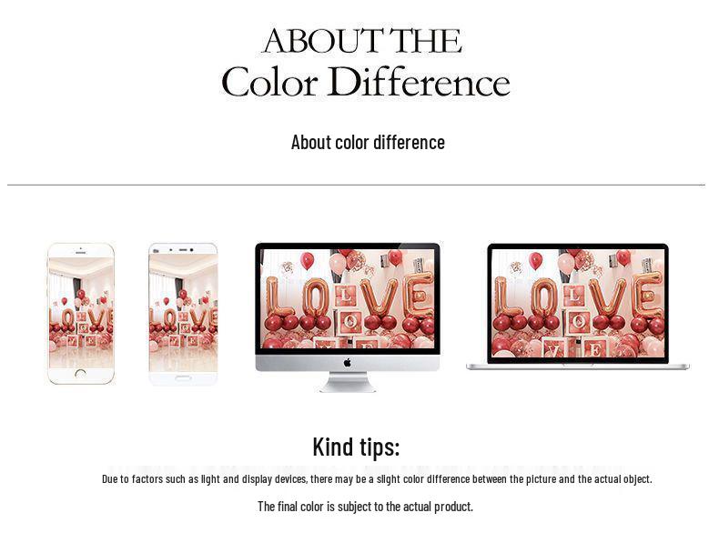 Love Letter Aluminum Foil Balloon Set for Wedding Decorations