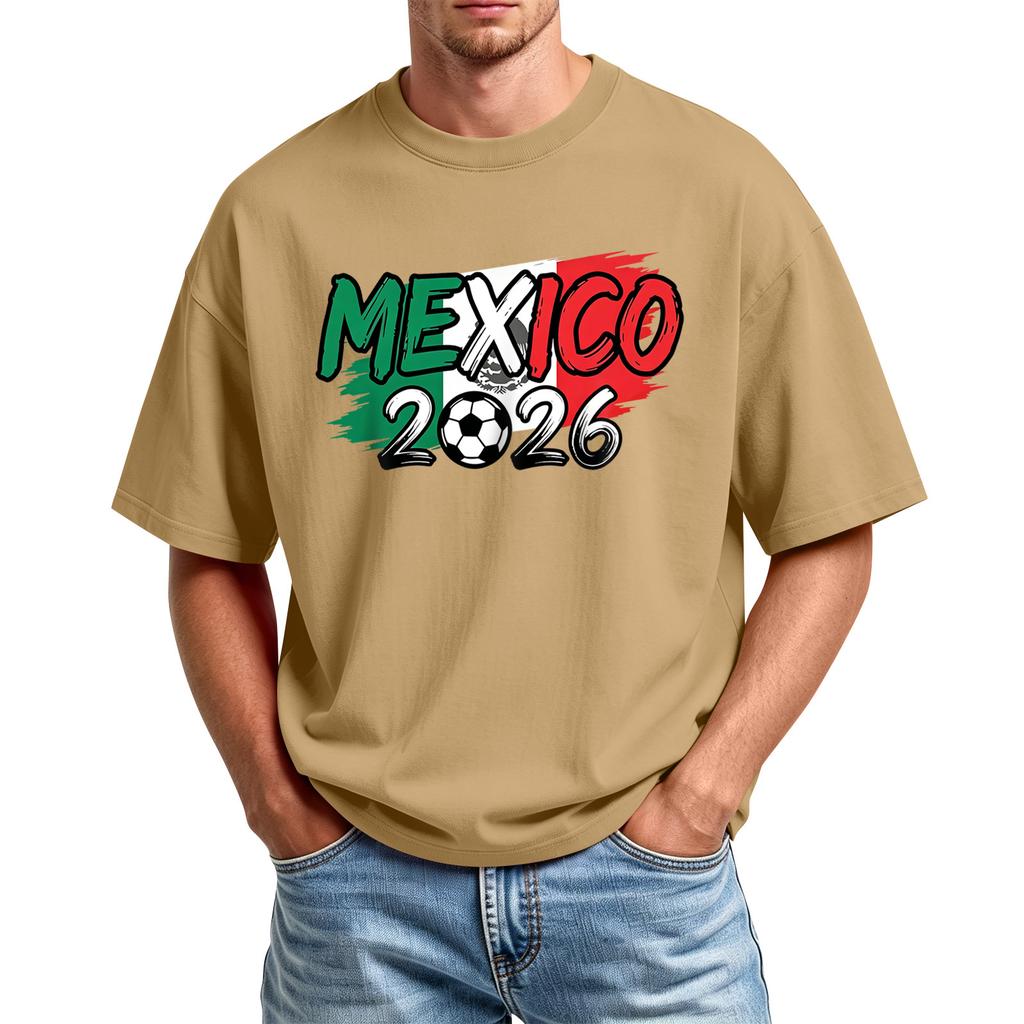 Men's Printed Round Neck T-Shirt Casual Sports Short-Sleeve Top