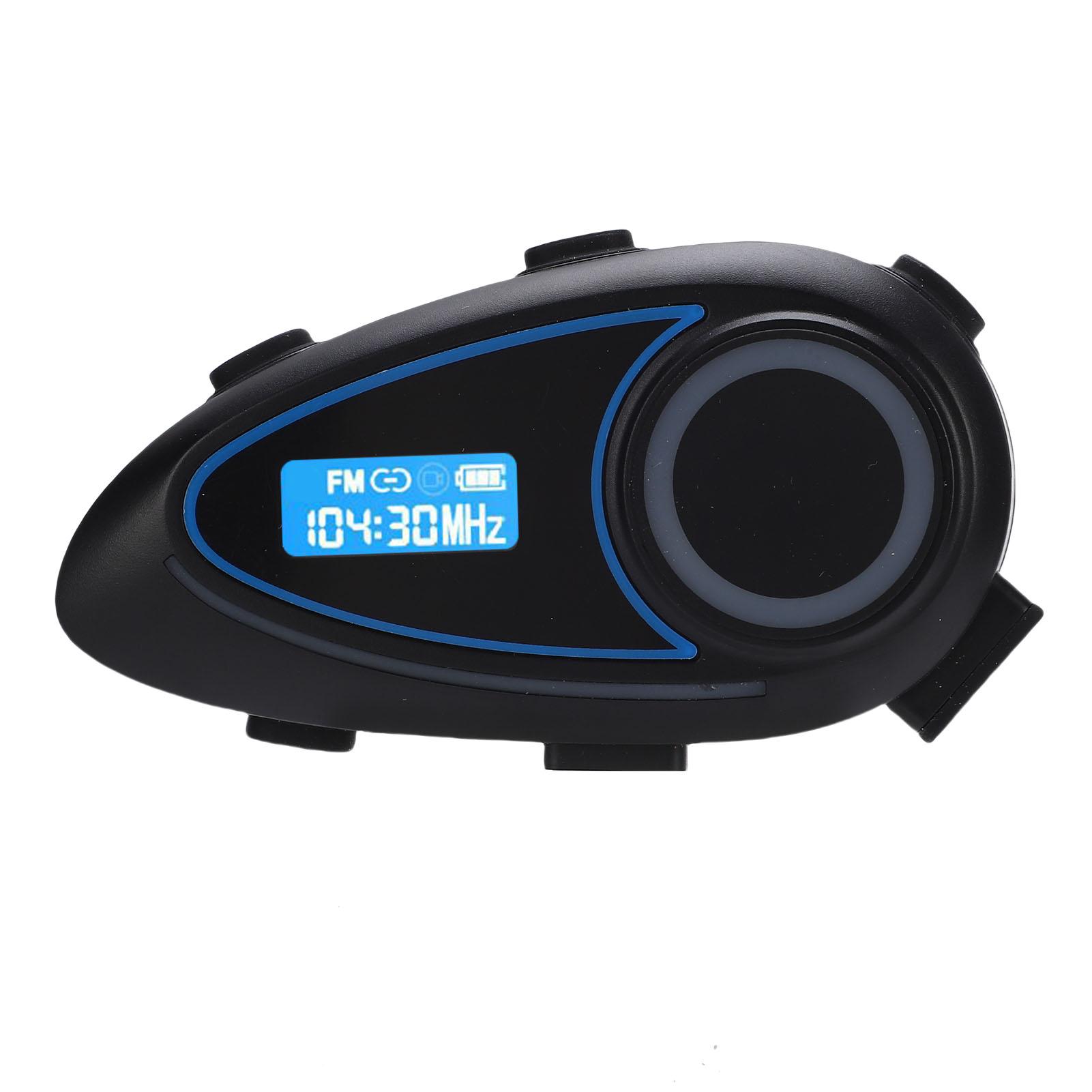 

Bluetooth Helmet Headset Motorcycle Wireless Headphone LCD Screen FM Radio EQ Settings Battery Level Display