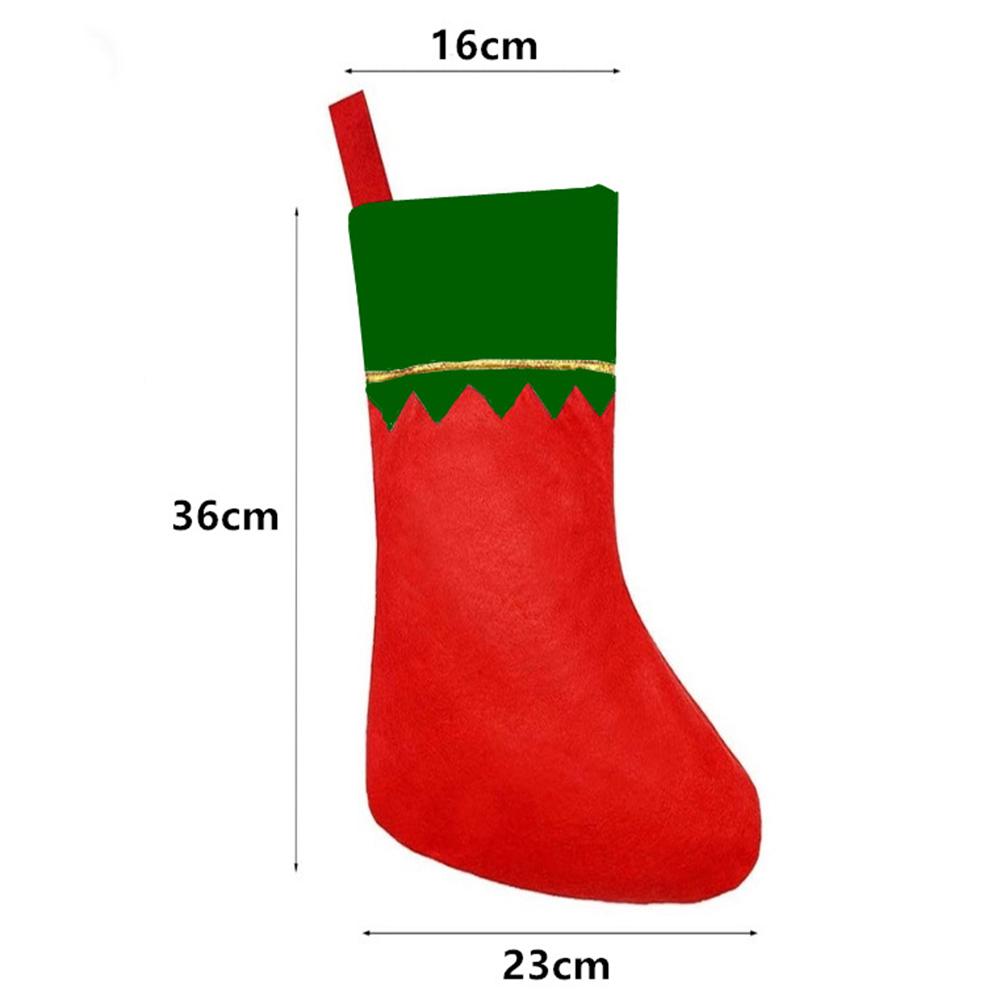 Christmas Socks Golden Silk Bian Socks Ornamets Non-woven Candy Snack Bags Xmas Tree Hanging Pendant New Year Party Decoration