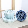 Japanese Style Ikebana Holder Ceramic Lotus Shape Ikebana Flower Arrangement Vase Tea Table Zen Kenzan Flower Art Fixed Tool