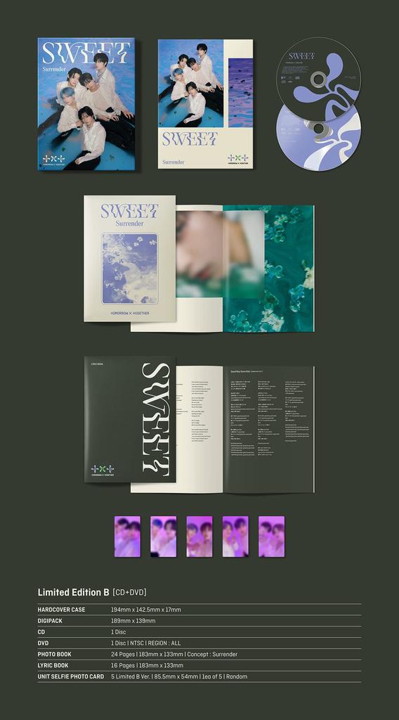 SWEET Basılı Sınırlı Üretim TOMORROW X TOGETHER (İlk B) - (DVD'li)