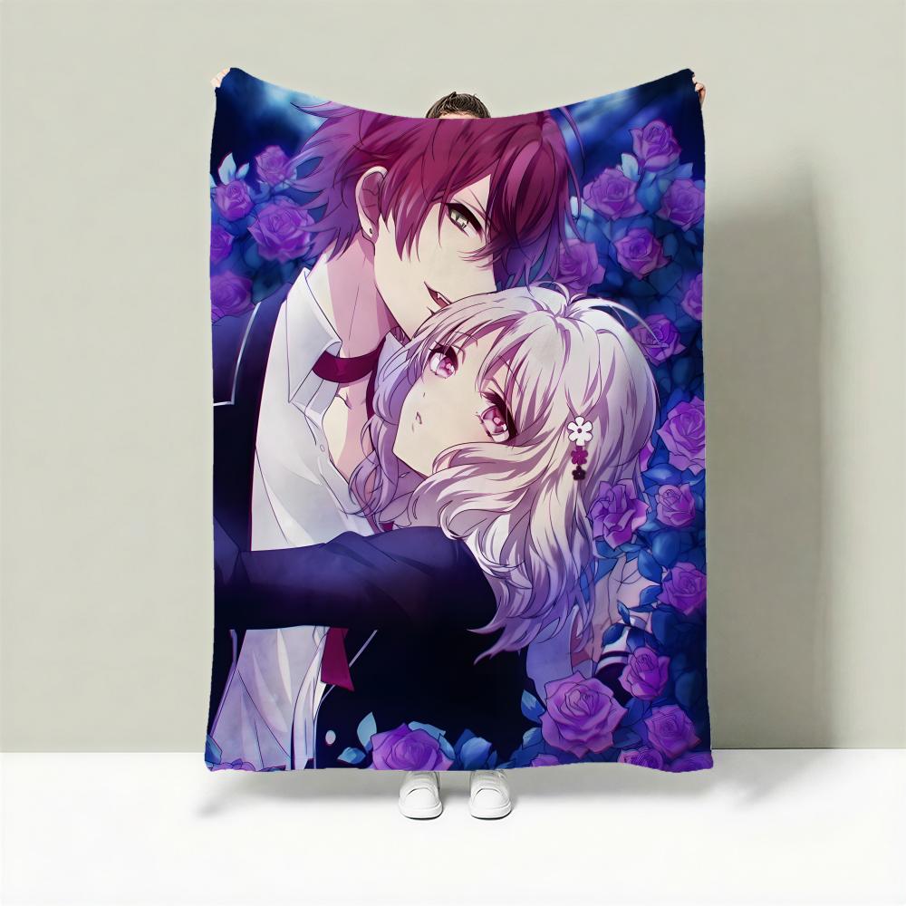 

Anime D-Diabolik Lovers Throw Lightweight 240g Flannel Blanket Soft Skin-friendly for Summer Cooling 75cmx90cm